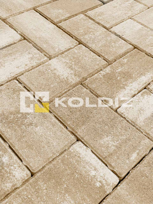 Брусчатка Колдиз Прямоугольник 200х100х50 Колор микс Оникс Песочная