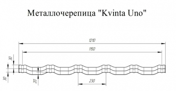 Профиль волновой Grand Line Kvinta Uno Drap 0,45